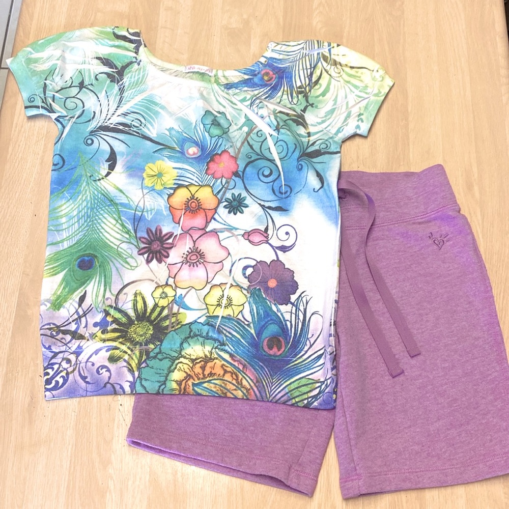 Justice Girls Matching Set of Shorts & Top